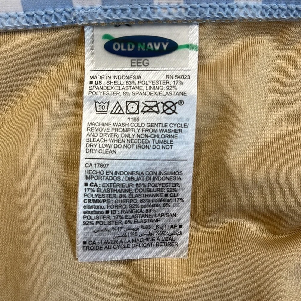 Old Navy NWT Light Blue and White Striped Bikini Bottoms Size XXL